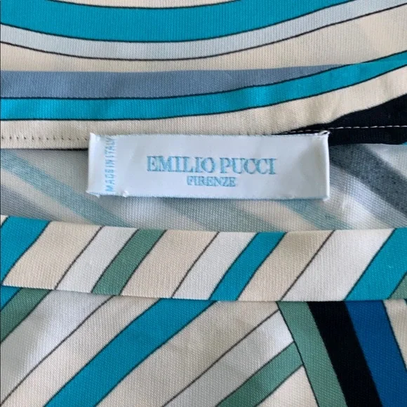 Striped Blue and White Midi Skirt - Picture 8 of 13